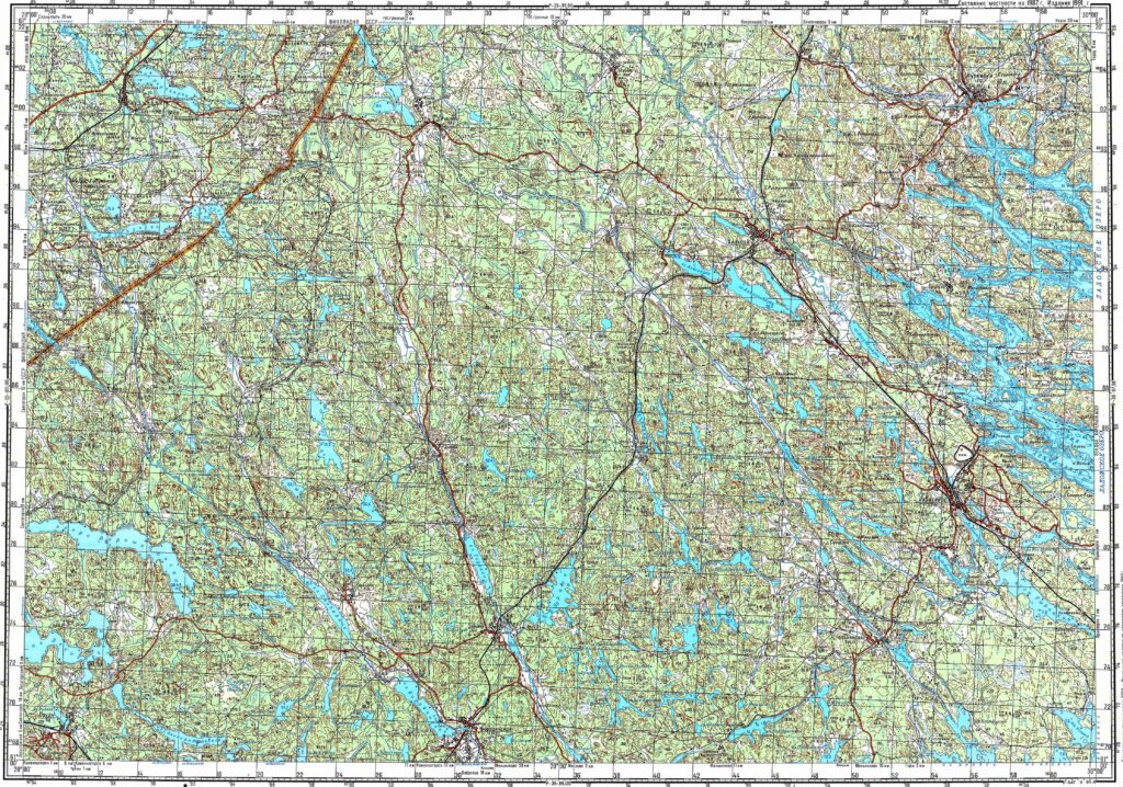 Карты Ленинградской области 1:100 000 - Путники