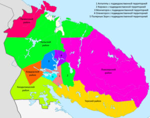 Карты Мурманской области: деление по районам