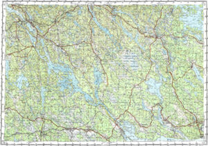 Топографическая карта Выборгского района в окрестностях Каменогорска