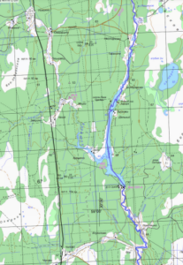 Отчёт о водном походе по реке Оредеж, схема маршрута 2