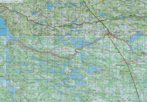Отчёт о водном походе по реке Поньгома, река Поньгома, схема маршрута